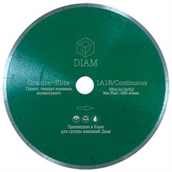 Диск алмазный DIAM 1A1R GRANITE-ELITE 180*25.4 мм сплошной - фото 18433