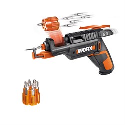 Отвертка аккумуляторная WORX WX255 SD Slide Driver 4V + ЗУ + набор бит (6 шт) WX255 - фото 25077