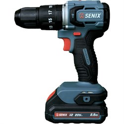 Дрель ударная аккумуляторная SENIX PDHX2-M2-EU KIT 2акб, зу, кейс PDHX2-M2-EU KIT - фото 38678