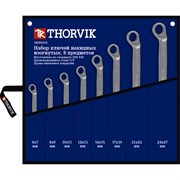 Набор ключей THORVIK гаечных накидных  изогнутых 75°, 6-27 мм, 8 предметов   ORWS008